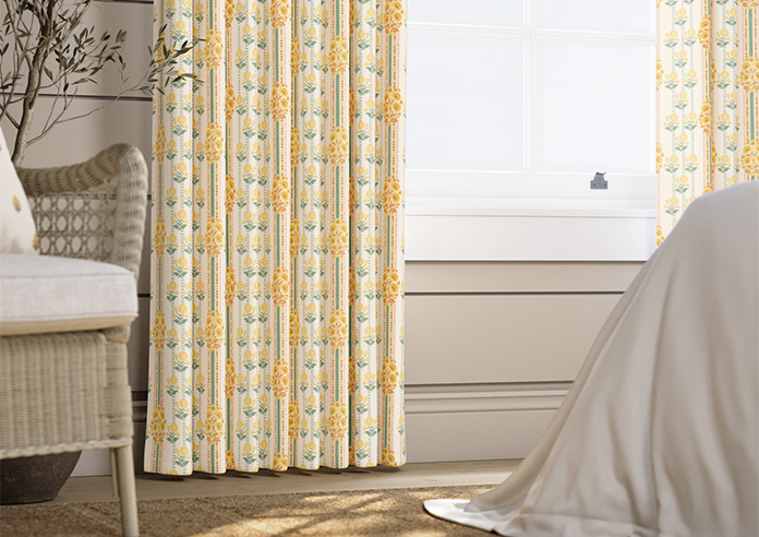 Petal & Block Jaipur Stripe, Marigold - Made to Measure Curtains - Image 5